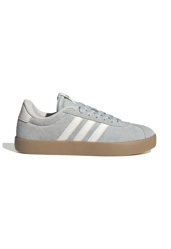 Pantofi sport VL Court 3 din piele intoarsa - Alb/Gri deschis