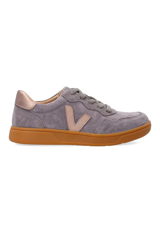 Pantofi sport din piele intoarsa cu garnituri din piele - Gri