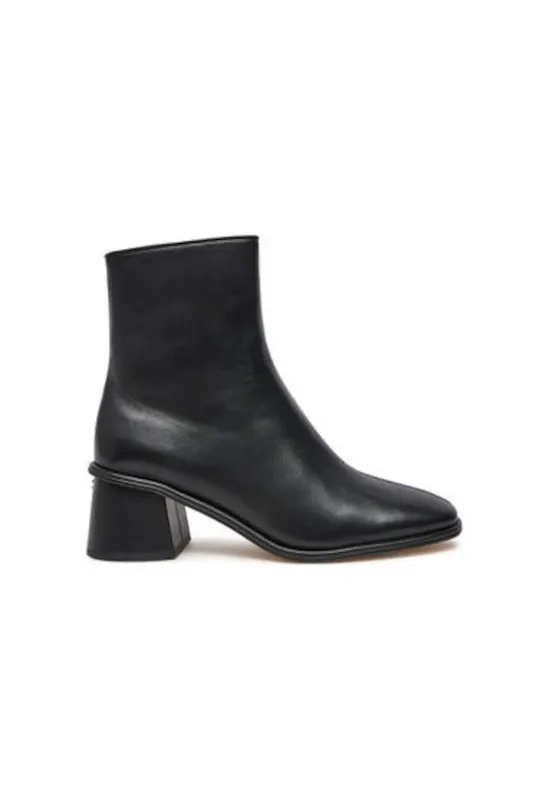 Botine dama CX017 - Piele naturala - Negru - Negru