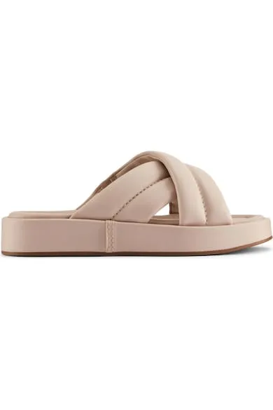 Papuci - casual - roz - piele naturala