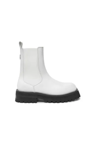 Botine dama K3471540 - Piele naturala - 37 EU - Alb/Negru