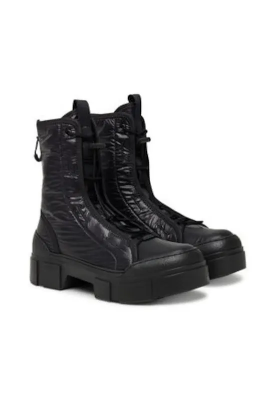 Ghete dama - Vic Matie - pana la glezna - material textil - negru
