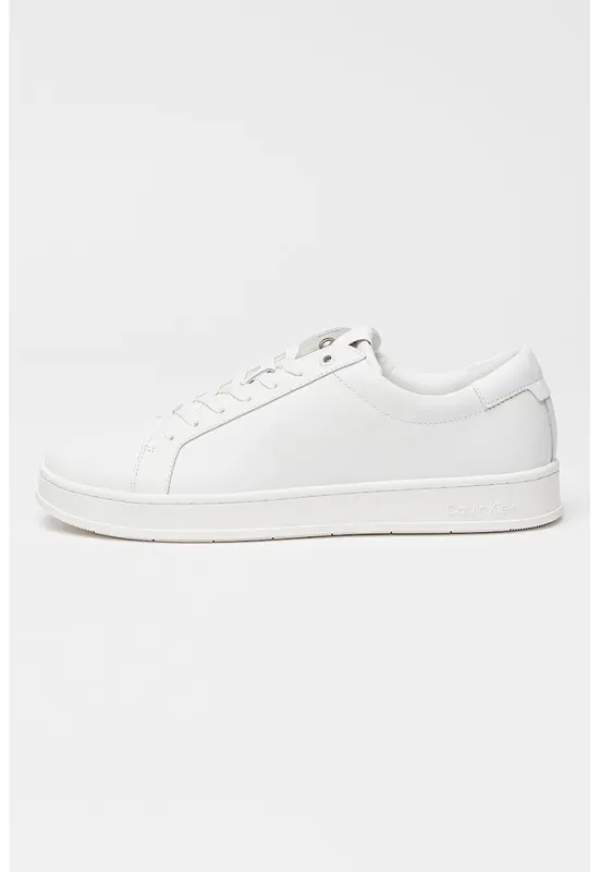 Pantofi sport low-cut din piele - Alb optic