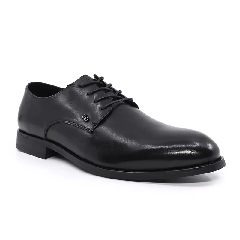 Pantofi derby bărbați Enzo Bertini negri din piele naturală 1149BP1798N — imaginea 2