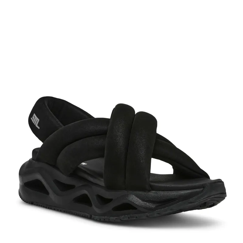 Sandale femei Steve Madden negre din material textil 1469DSHURDLE2N — imaginea 2