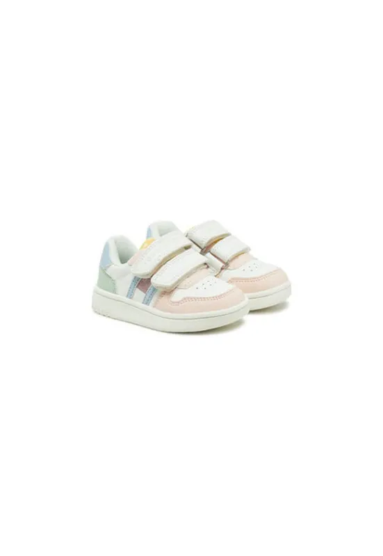 Tenisi pentru fete - inchidere velcro - piele ecologica - multicolor