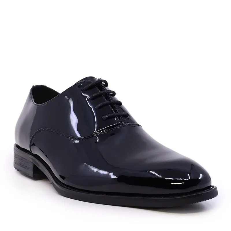 Pantofi oxford bărbați Luca di Gioia negri din piele lăcuită 2931BP56507LN — imaginea 2