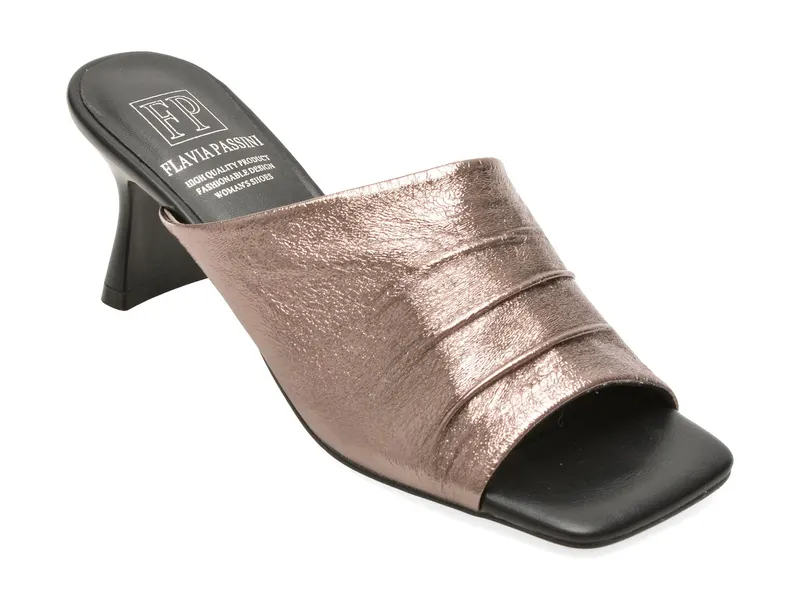 Papuci eleganti FLAVIA PASSINI gri, H5812, din piele naturala