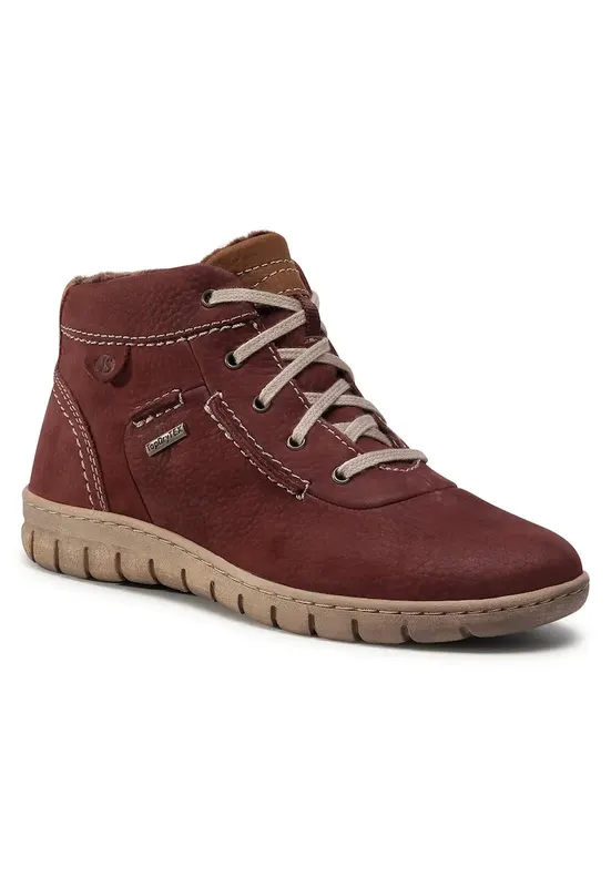 Ghete dama - piele naturala - culoare rosu -