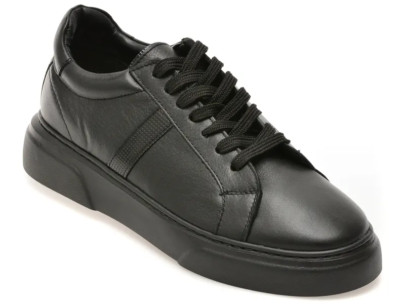 Pantofi sport LOST negri, LST125, din piele naturala