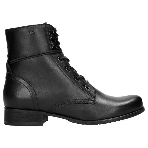 Ghete de toamnă negre din piele damă