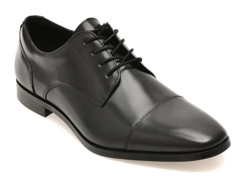 Pantofi eleganti negri, CALLAHAN 001, din piele naturala