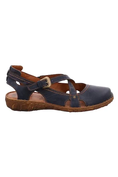 Sandale dama piele naturala - albastru -