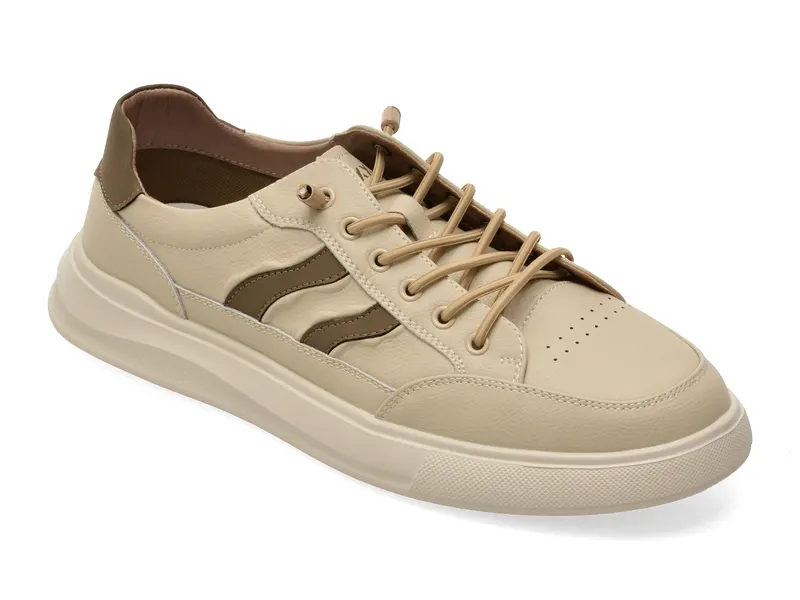 Pantofi sport gri, 86282, din piele naturala