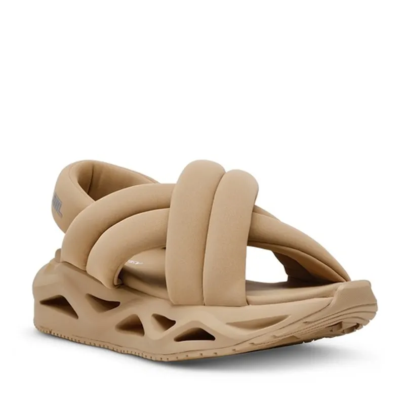 Sandale femei Steve Madden bej din material textil 1469DSHURDLE2BE — imaginea 2