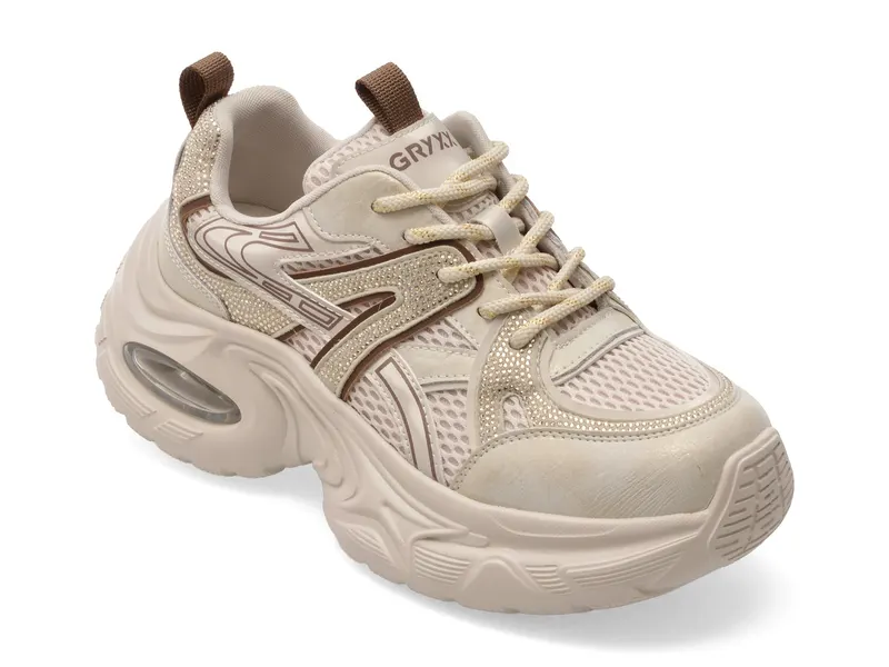 Pantofi sport GRYXX bej, 2813, din material textil