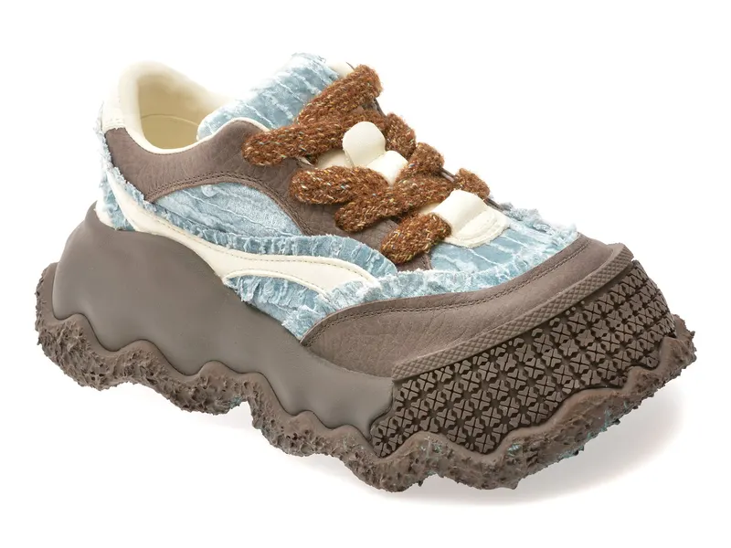Pantofi sport GRYXX maro, S6101, din material textil si piele naturala