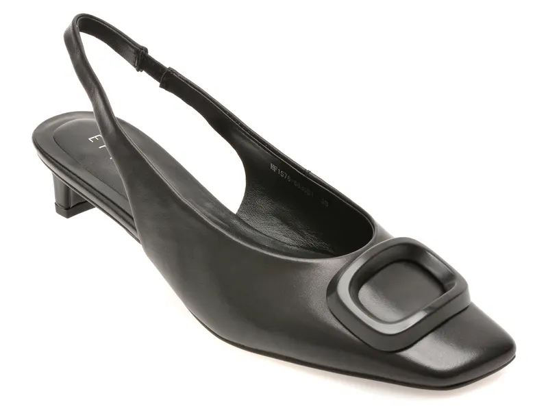 Pantofi eleganti EPICA negri, HF1576, din piele naturala