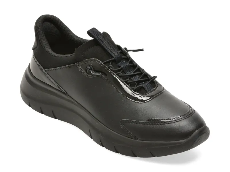 Pantofi sport GEOX negri, D680JA, din piele ecologica
