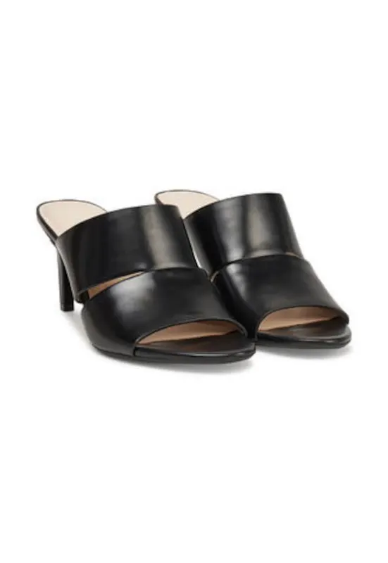 Slapi de dama - 304831058 - piele naturala - negru