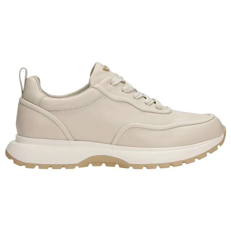 Sneakers damă din piele, bej