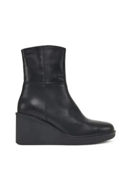 Botine dama pana la glezna - 305573476 - piele naturala - negru -