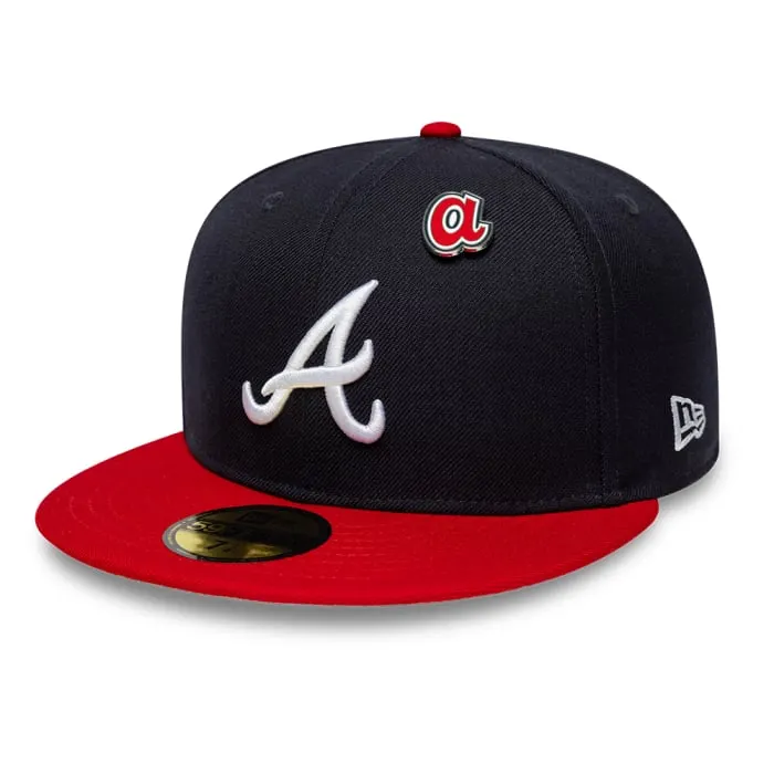 Sapca New Era MLB Icon Atlanta Braves 59FIFTY Fitted Cap Navy Red