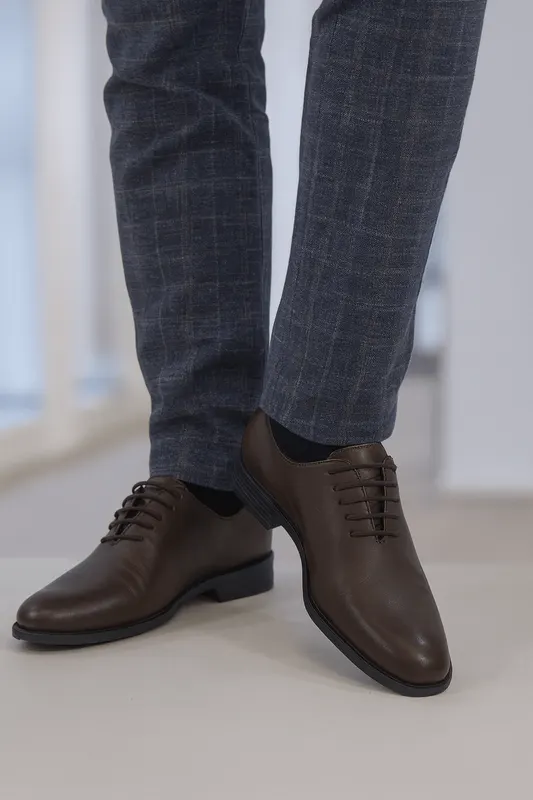 Pantofi Eleganti Barbati din Piele cu Siret Maro - PETER