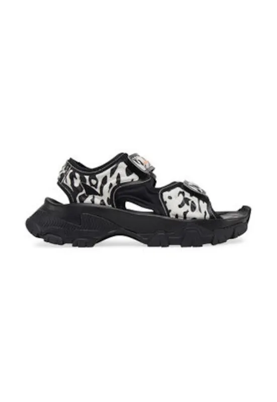 Sandale demi-wedge cu imprimeu Stella McCartney