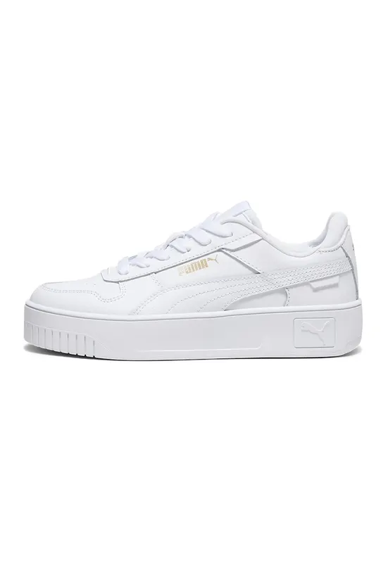 Pantofi sport Carina Street Jr. de piele si piele ecologica - Alb/Alb optic/Transparent