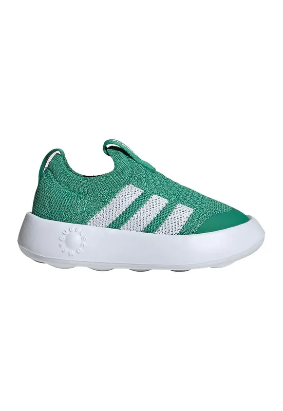 Pantofi sport BubbleComfy slip-on din material textil - Alb/Verde
