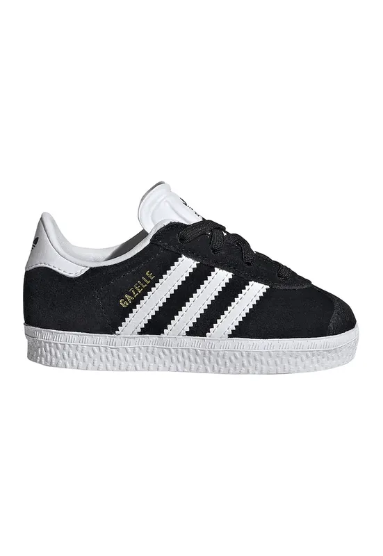 Pantofi sport Gazelle din piele intoarsa si piele - Alb/Auriu/Negru