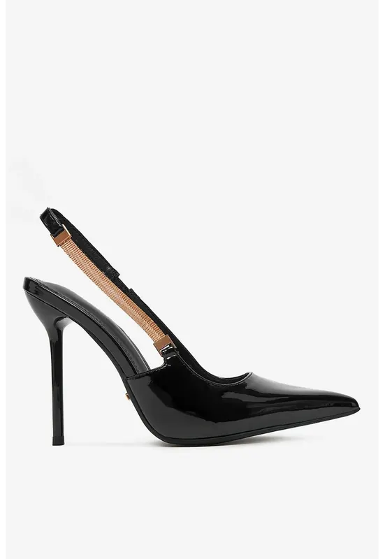 Pantofi Sintetic - Negru -