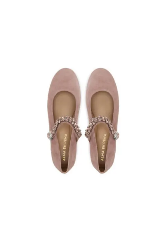 Balerini V250537 - Piele naturala - Roz - Roz