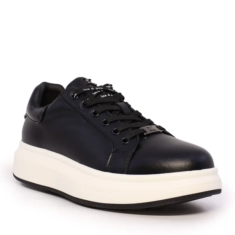 Sneakers bărbați Luca di Gioia negri din piele 3911bp811n — imaginea 2