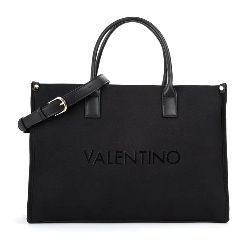 Poșetă shopper femei Valentino Acantha Re neagră cu logo 1951POSSVBS9U304N