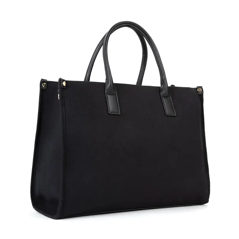 Poșetă shopper femei Valentino Acantha Re neagră cu logo 1951POSSVBS9U304N — imaginea 2