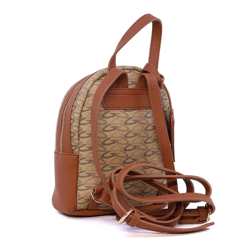 Rucsac femei Guardiani Heritage maro cu logo print 811RUCSGBK002CA — imaginea 2