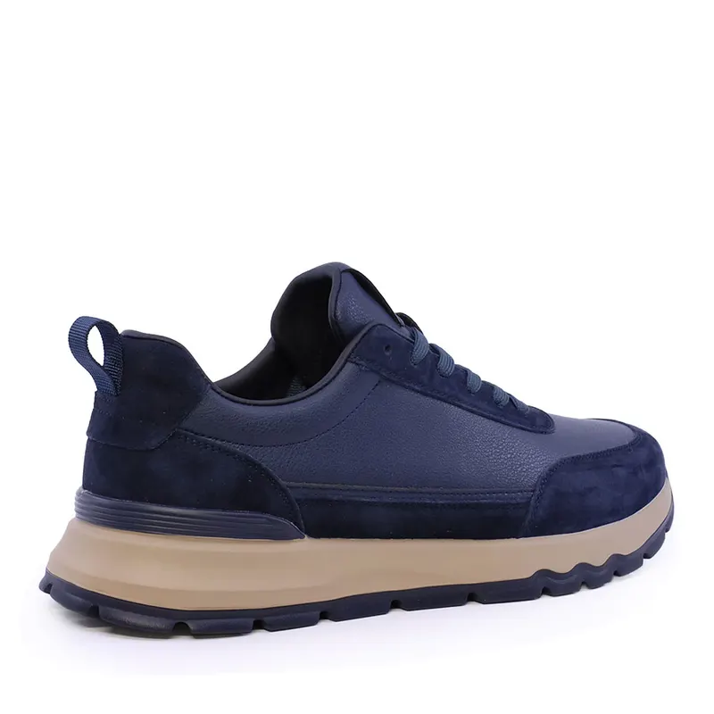 Sneakers ușori bărbați Luca di Gioia bleumarin din piele 3912BP086BL — imaginea 2