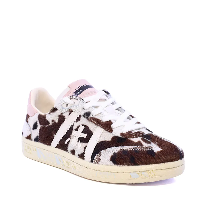 Sneakers femei Premiata Bonnie-D animal print din piele 1692DP8577CAV — imaginea 2