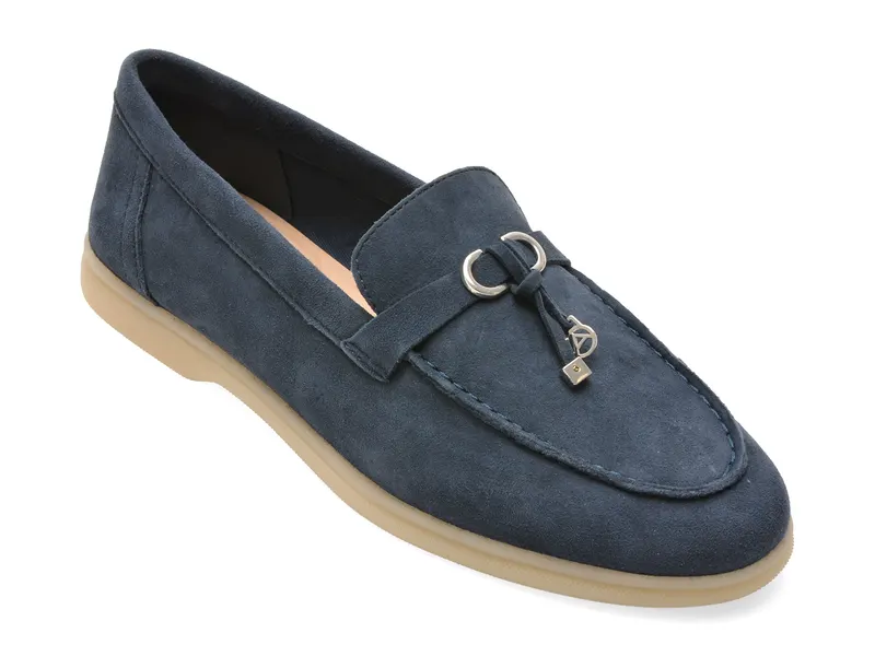 Mocasini ALDO bleumarin, CRERAS-IN 410, din piele intoarsa