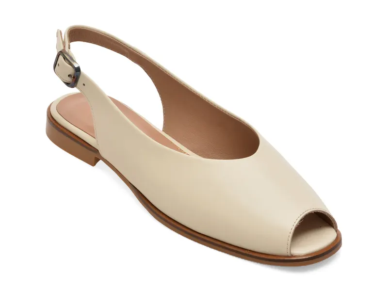 Sandale GOLD DEER bej, 420928, din piele naturala