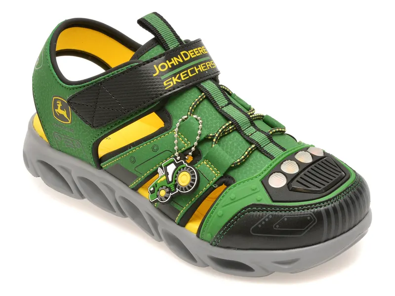 Sandale SKECHERS verzi, HYPNO-SPLASH, din piele ecologica