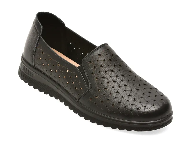 Pantofi PASS COLLECTION negri, X460006, din piele naturala