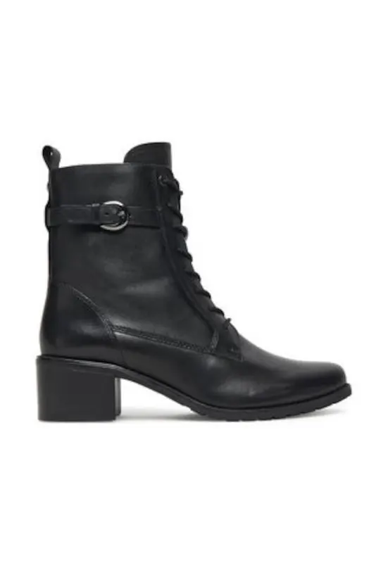 Ghete dama pana la glezna - 305256720 - piele naturala - negru