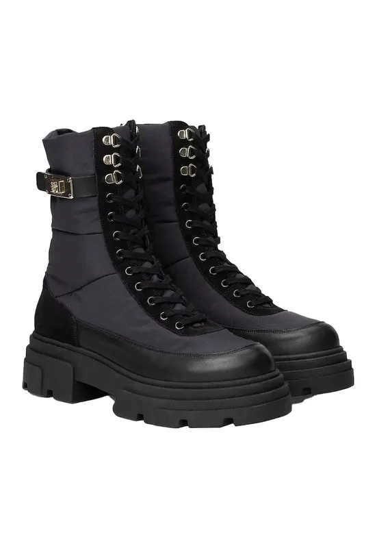 Ghete dama casual - piele naturala - negru -