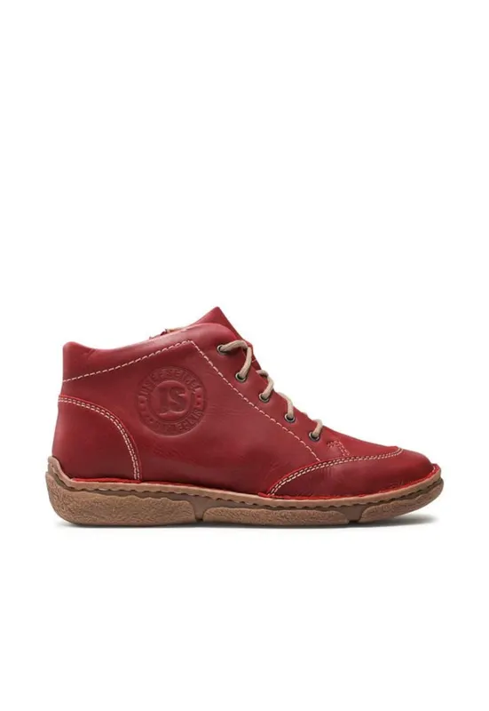 Botine dama - piele naturala - rosu