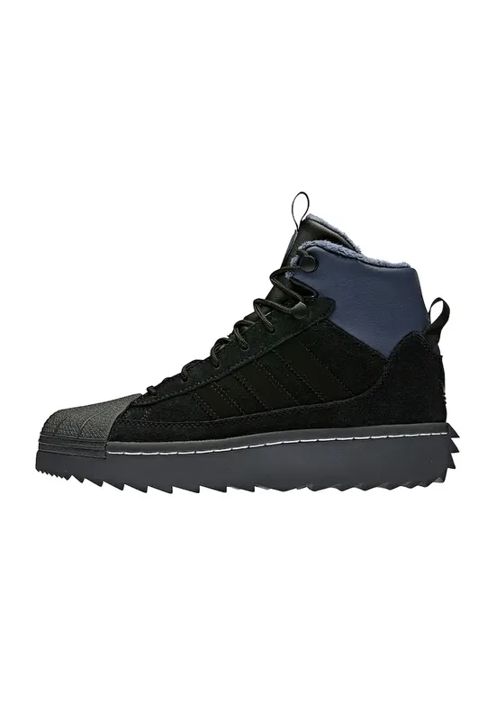 Pantofi sport high-top wedge Superstar Winter Trek - Negru/Albastru indigo