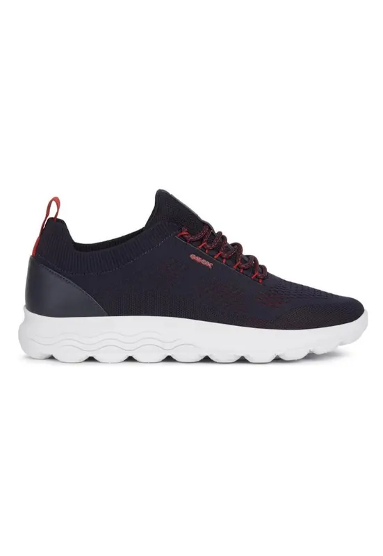Pantofi sport din plasa tricotata cu logo - Albastru inchis