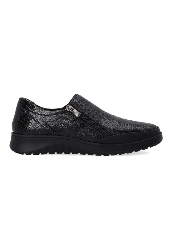 Pantofi casual cu fermoar lateral